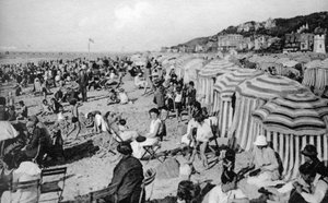 La spiaggia, Trouville, Francia, circa 1920 da Unbekannt