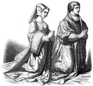 La borghesia di Gand in preghiera, 15° secolo 1846 da Unbekannt