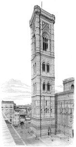 Il campanile della Basilica di Santa Maria del Fiore, Firenze, Italia, 1882 da Unbekannt