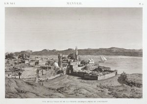 La città di Al Minya e il fiume Nilo, Egitto da Unbekannt