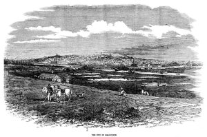 La città di Melbourne, Australia, 1855 da Unbekannt