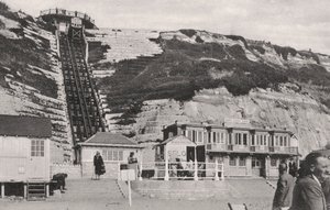 La funicolare sulla scogliera a Bournemouth, Dorset, inizio XX secolo da Unbekannt
