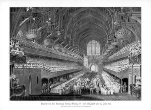 Il banchetto di incoronazione di Giorgio IV a Westminster Hall, Londra, 19 luglio 1821, 1900 da Unbekannt