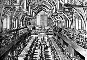 Cerimonia di Incoronazione di Giacomo II nella Westminster Hall, Londra da Unbekannt