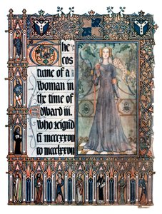 Il costume di una donna nel regno di Edoardo III, 1909 da Unbekannt