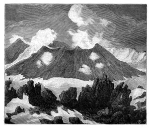Il cratere del vulcano Hekla, Islanda, c. 1890 da Unbekannt