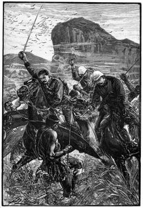 La corsa con i colori, Battaglia di Isandlwana, Guerra Anglo-Zulu, 22 gennaio 1879, 1900 da Unbekannt