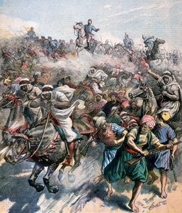 La morte del generale Margallo, guerra del Rif, Marocco, 1893