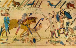 La morte di Harold nella battaglia di Hastings, 1066 da Unbekannt