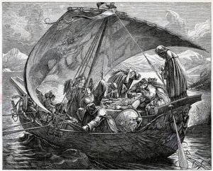 La morte di Re Artù, XIX secolo da Unbekannt
