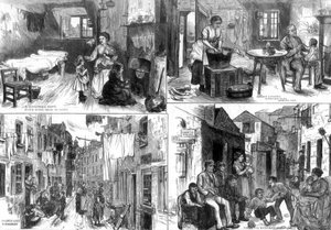 Le abitazioni dei poveri a Londra, 1875 da Unbekannt