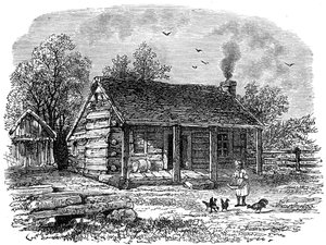 La prima casa di Abraham Lincoln, Gentryville, Indiana da Unbekannt
