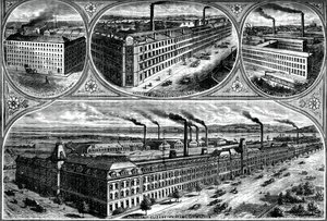 Le fabbriche della Singer Manufacturing Company, c1880 da Unbekannt
