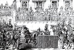 La ferita mortale di Re Enrico II di Francia da Unbekannt