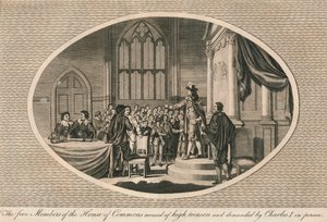 I cinque membri della Camera dei Comuni accusati di alto tradimento, 1642 1793 da Unbekannt