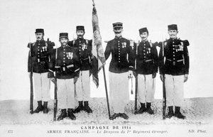 La bandiera del 1º Reggimento della Legione Straniera Francese