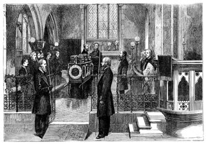 Il funerale di Benjamin Disraeli, primo ministro britannico, fine XIX secolo