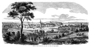 Il porto e la città di Kiel, Germania settentrionale, 1855 da Unbekannt