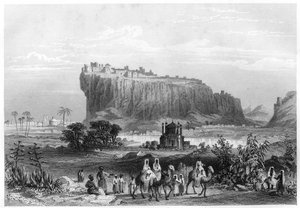 La fortezza collinare di Gwalior, India, c1860 da Unbekannt