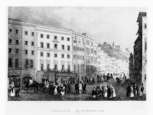 La casa a Salisburgo in cui nacque Mozart nel 1791, metà XIX secolo da Unbekannt