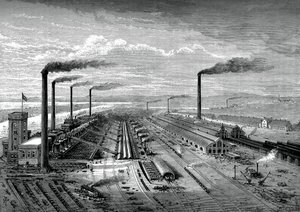 Le acciaierie di Barrow, c1880