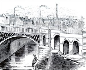 Il ponte di ferro sul fiume Irwell da Unbekannt