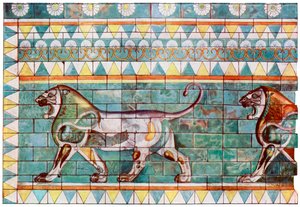 Il fregio del leone dal palazzo invernale di re Dario a Susa, Iran