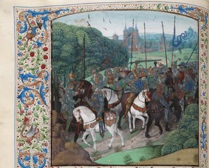 La follia di Carlo VI nella foresta vicino a Le Mans, ca 1470-1475 da Unbekannt