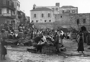 Il mercato, Haifa, Palestina, c1920s-c1930s da Unbekannt