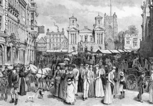 Il mercato, Kingston upon Thames, Surrey, 1890