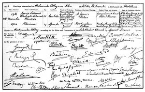 Certificato di matrimonio del Duca e della Duchessa di Kent, 1934 da Unbekannt
