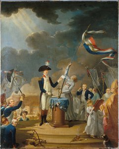 Il giuramento di La Fayette alla Festa della Federazione, 14 luglio 1790, 1791