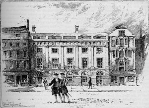 La vecchia East India House nel 1630 da Unbekannt