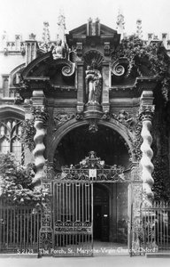 Il portico della Chiesa di Santa Maria Vergine, Oxford, Oxfordshire, inizio XX secolo da Unbekannt
