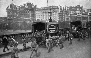 Lo sciopero ferroviario del 1911, Londra, c1920