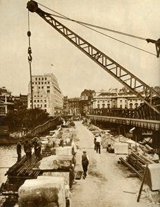 La ricostruzione del ponte di Waterloo, Londra da Unbekannt