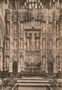 Il reredos, Cattedrale di Winchester, Hampshire, inizio XX secolo da Unbekannt