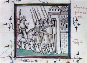 Il ritorno di Carlo VI di Francia dopo la battaglia di Roosebeke, 1382, XIV-XV secolo da Unbekannt