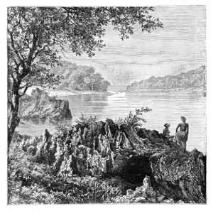 Il fiume Salwen, sopra Moulmein, Myanmar, 1895 da Unbekannt
