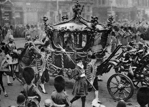 La carrozza reale in viaggio per aprire il parlamento, Londra da Unbekannt
