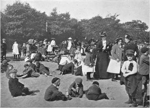 La cava di sabbia, Victoria Park, Londra, c1900 1901 da Unbekannt