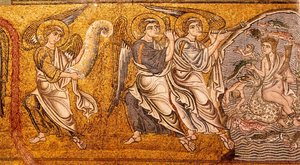 Il mare restituì i suoi morti Il Giudizio Universale, (dettaglio), XII secolo da Unbekannt
