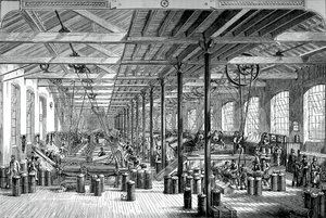 La sala di filatura nelle opere di corda di Shadwell, c1880 da Unbekannt