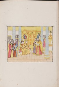 Cerimonia di matrimonio dello zar Mikhail Feodorovich e Yevdokiya Lukyanovna, 1810 da Unbekannt