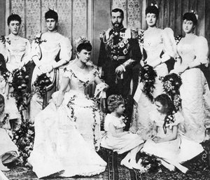 Il gruppo di nozze del re Giorgio e della regina Maria, 6 luglio 1893 da Unbekannt