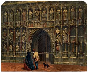 La facciata ovest, Cattedrale di Exeter, 19° secolo
