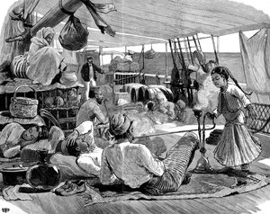 Terza classe a bordo del Kilwa, Brindisi a Birmania da Unbekannt
