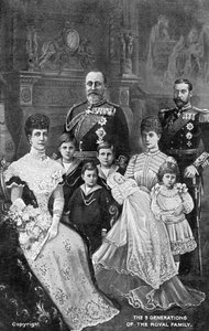 Tre generazioni della famiglia reale britannica da Unbekannt
