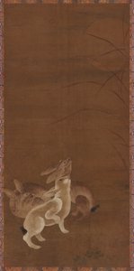 Tre lepri che guardano la luna da Unbekannt
