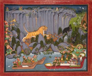 Caccia alla tigre di Ram Singh II, c. 1830-1840 da Unbekannt